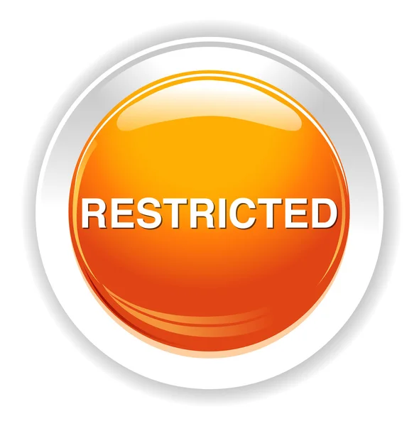 Restricted button icon — Stock Vector