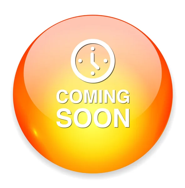 Coming soon button — Stock Vector