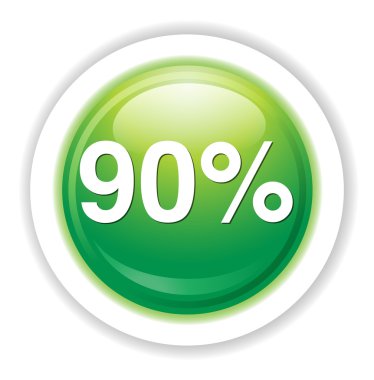 yüzde 90'ı simgesi