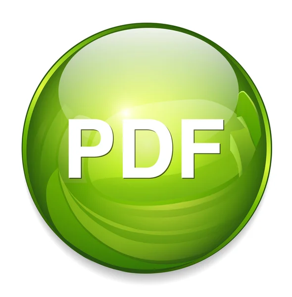 Icono del botón Pdf — Vector de stock