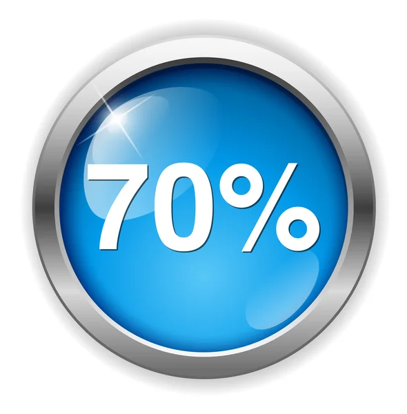 70 percent icon — Stock Vector