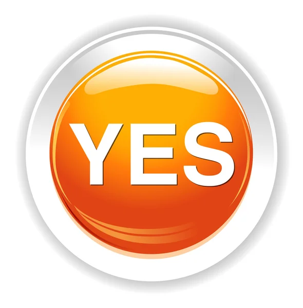 Yes web icon — Stock Vector