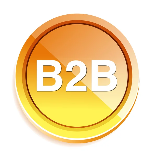 B2b button icon — Stock Vector