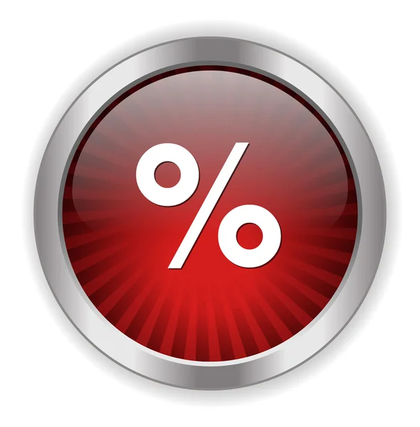 Percentage web pictogram — Stockvector