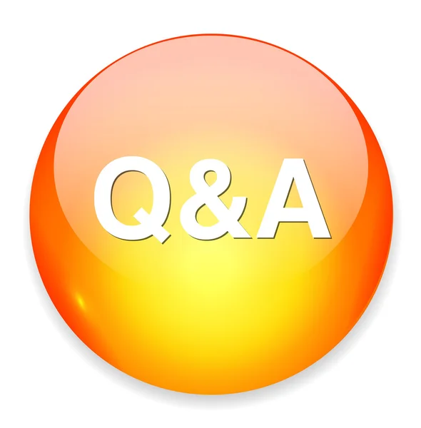 Question and Answer button — Stock Vector