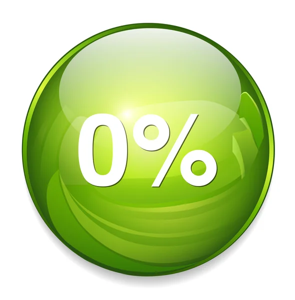 0 ícone web por cento — Vetor de Stock