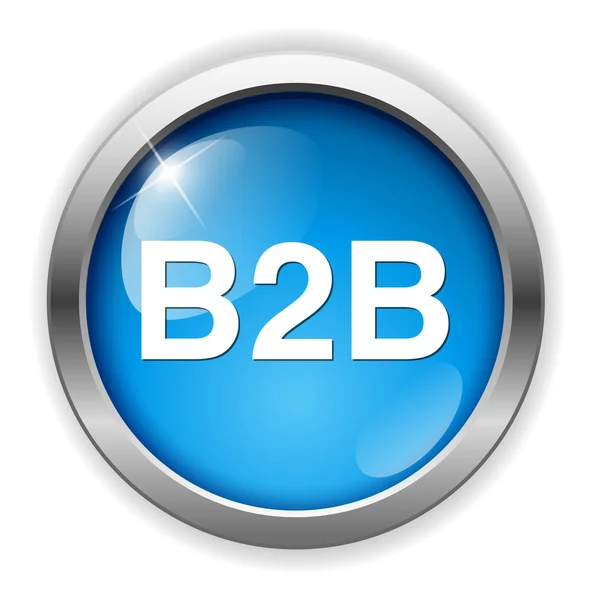 B2b button icon — Stock Vector