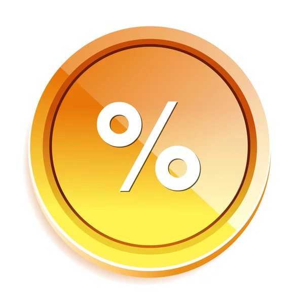 Pourcentage icône web — Image vectorielle