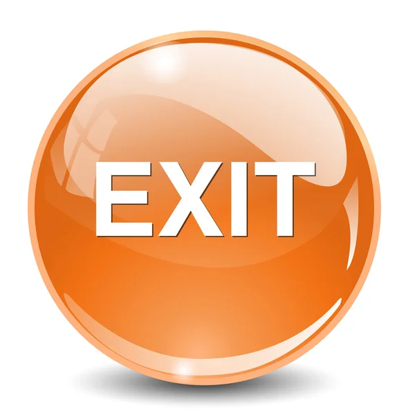Exit spindelväv ikonen — Stock vektor