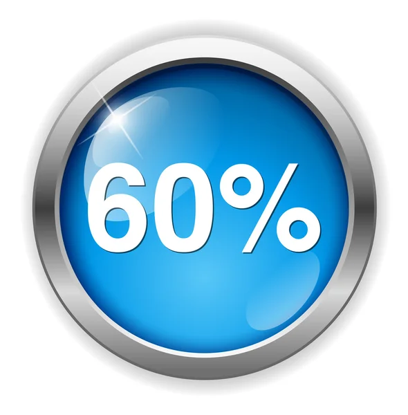 60 percent icon — Stock Vector