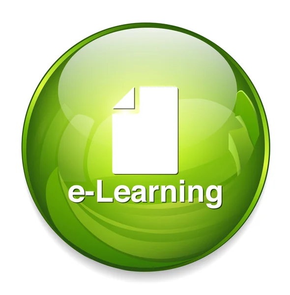 E-learning web pictogram — Stockvector