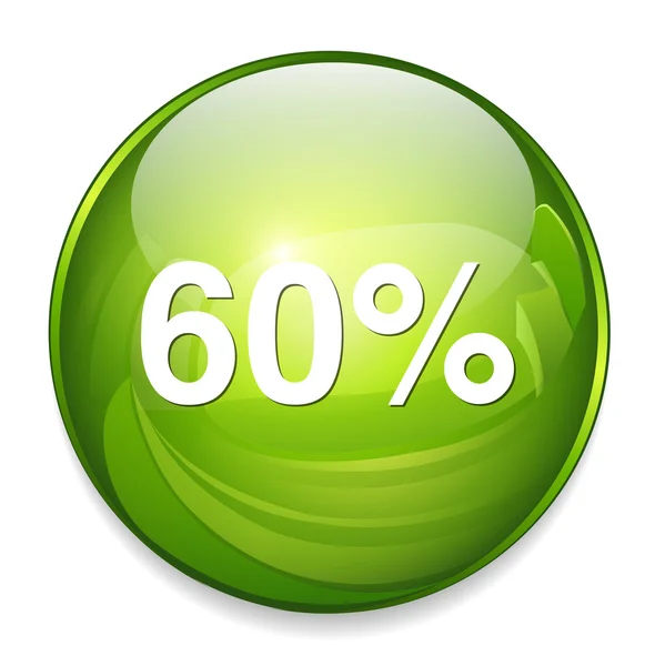 60 percent icon — Stock Vector