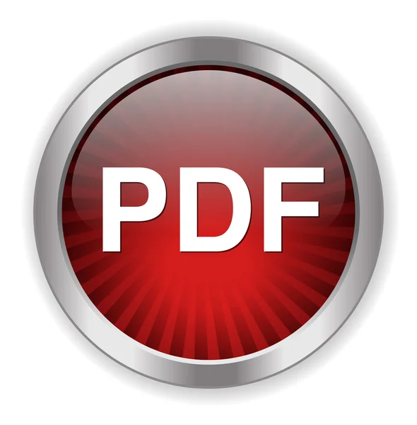 Icono del botón Pdf — Vector de stock