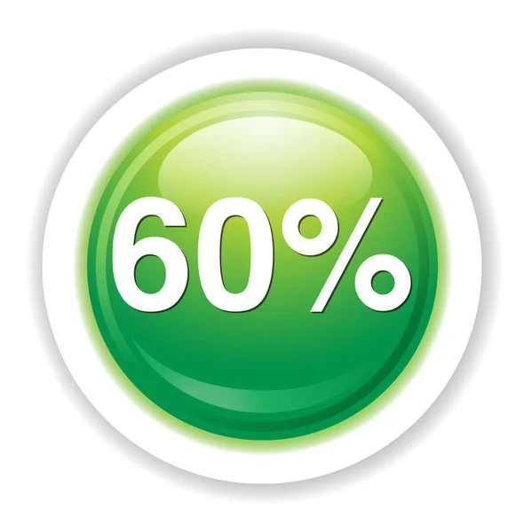 Ícone de 60 por cento — Vetor de Stock