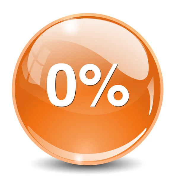 Yüzde 0 web simgesi — Stok Vektör