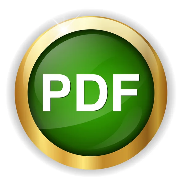 Icono del botón Pdf — Vector de stock