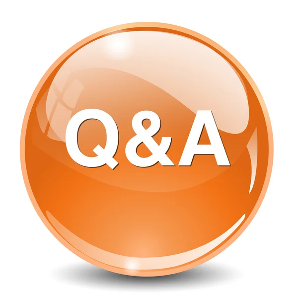 Question and Answer button — Stock Vector