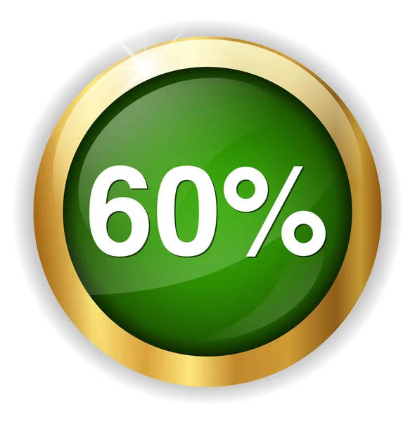 60 percent icon — Stock Vector