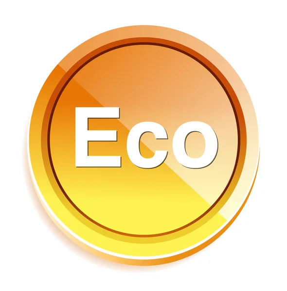 Eco spindelväv ikonen — Stock vektor