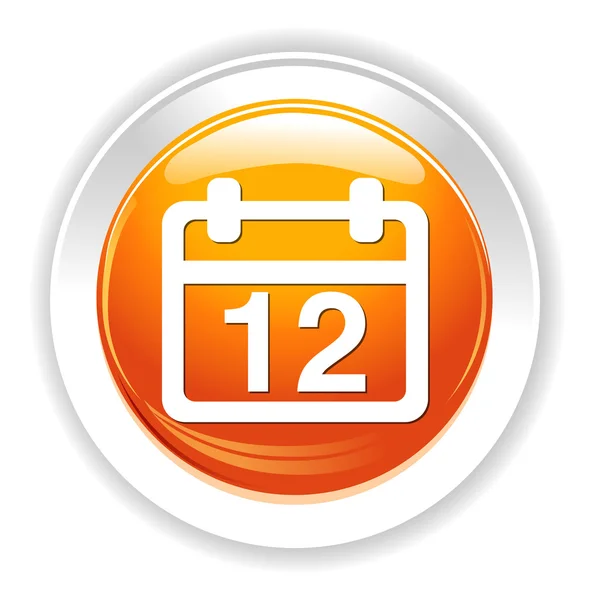 12 calendar button icon — Stock Vector