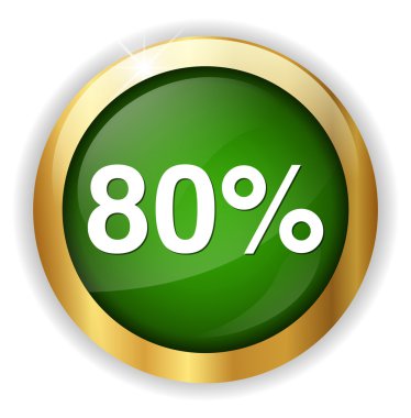 yüzde seksen simgesi