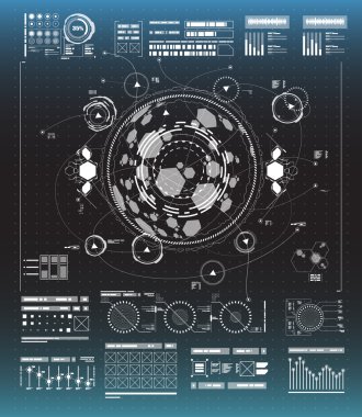 Siyah ve beyaz Infographic öğeleri