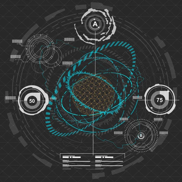 Interfaccia utente futuristica — Vettoriale Stock