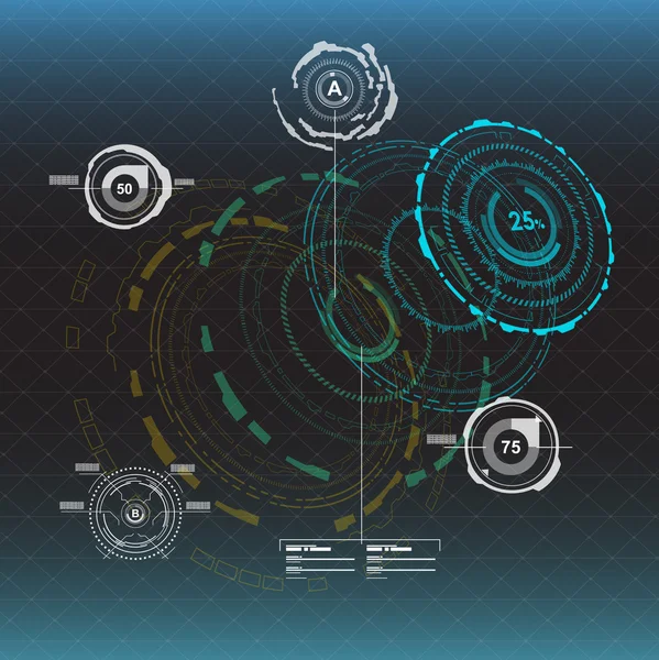 Fütüristik kullanıcı arabirimi — Stok Vektör