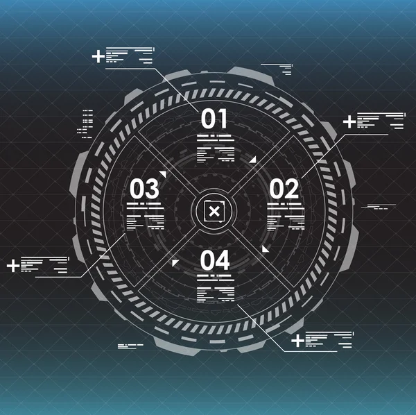 Interface utilisateur futuriste hud — Image vectorielle