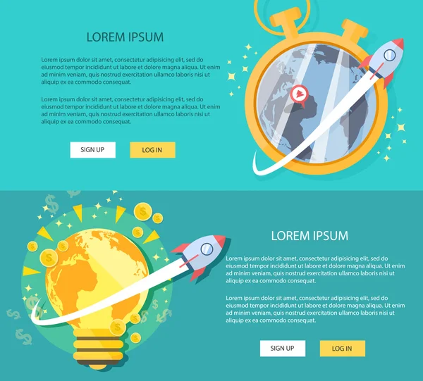 Management Web-Banner — Stockvektor