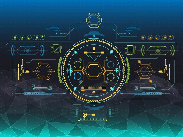 Conjunto de HUD e elementos infográficos — Vetor de Stock