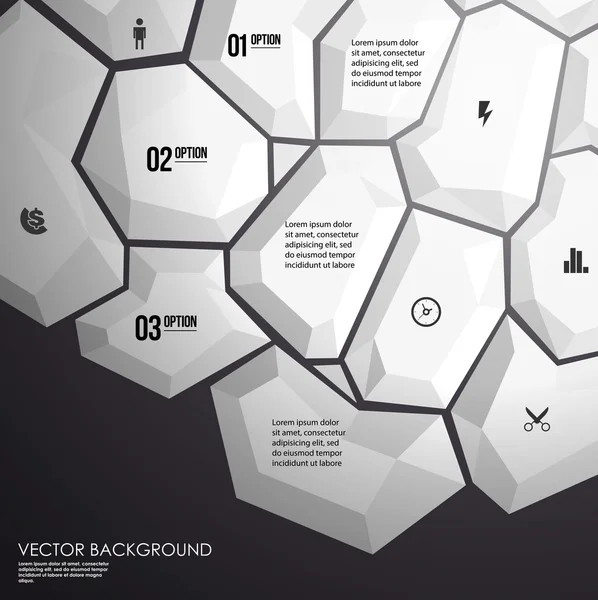 Layout geometrico astratto per la presentazione — Vettoriale Stock