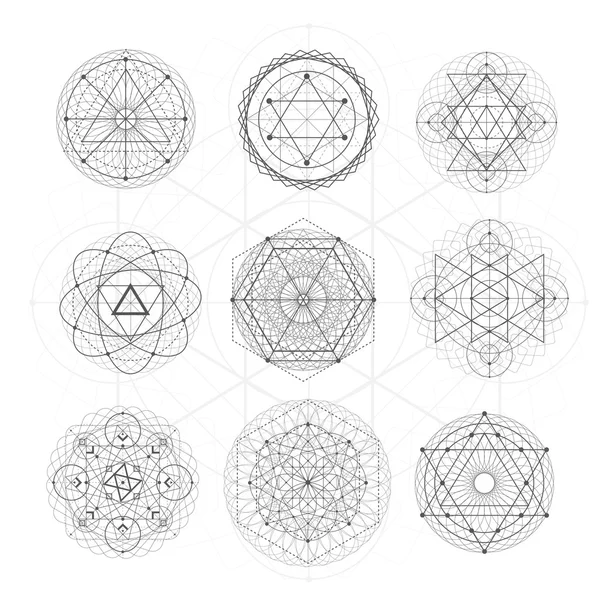 Signos de geometria sagrada — Vetor de Stock