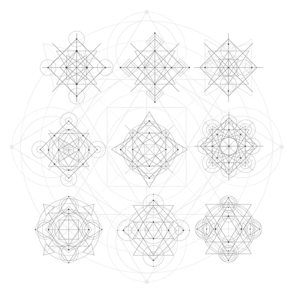 Signos de geometria sagrada — Vetor de Stock