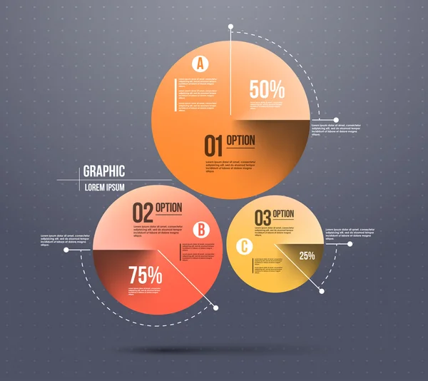 Infographic elemanları ile iş şablonu — Stok Vektör