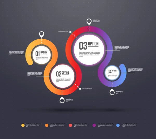 Modelo de negócio com elementos infográficos — Vetor de Stock