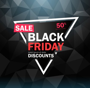 Siyah Cuma satış tasarım düzeni