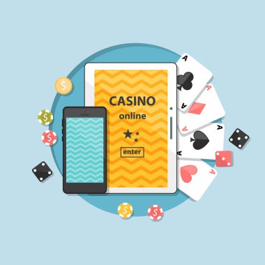 Online casino düz simgesi