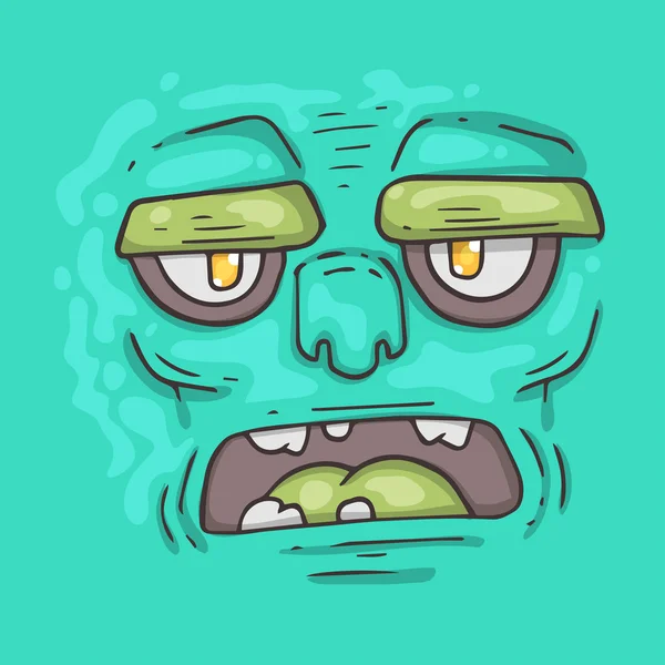 Cartoon monster gezicht — Stockvector