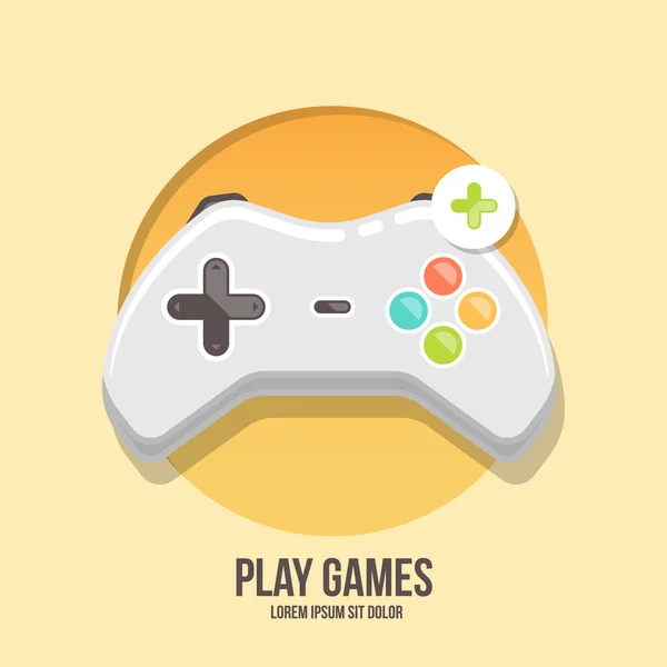 Game controller flat icon — Stock Vector