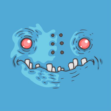 rosto do monstro dos desenhos animados