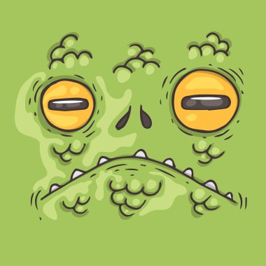 rosto do monstro dos desenhos animados