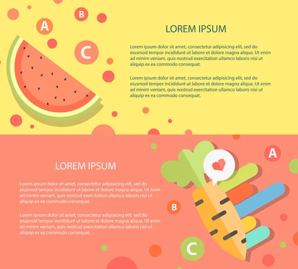 Frukt- grönsakskulturer web banner — Stock vektor