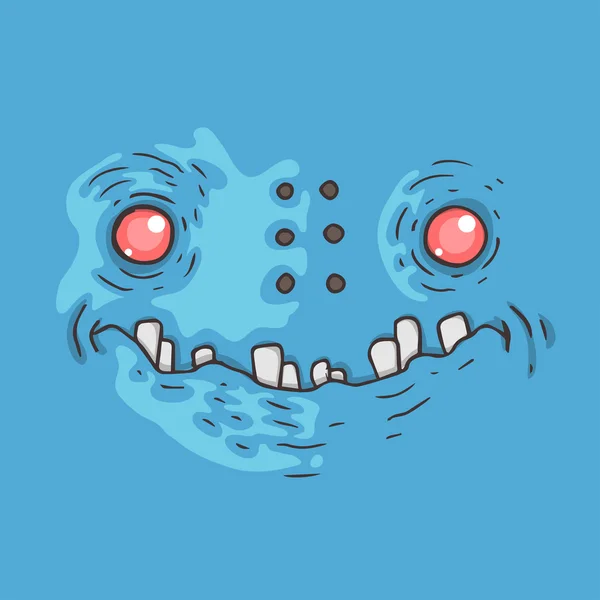 Cartoon monster gezicht — Stockvector