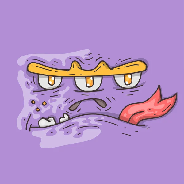 Cartoon monster gezicht — Stockvector