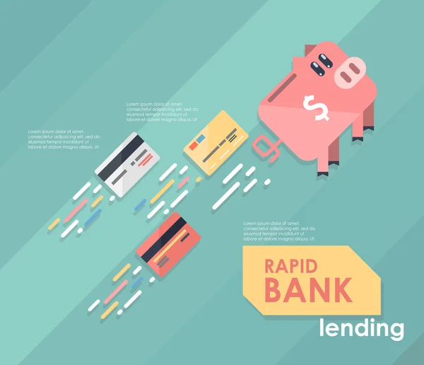 小猪银行和信用卡 — 图库矢量图片