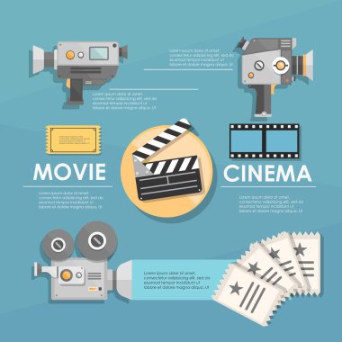 Film kameraları illüstrasyon