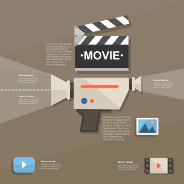 Kamera illüstrasyon Infographic