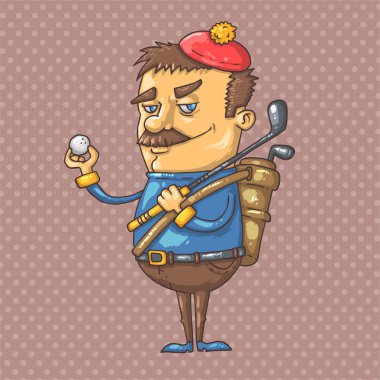 Golfçü adam illüstrasyon