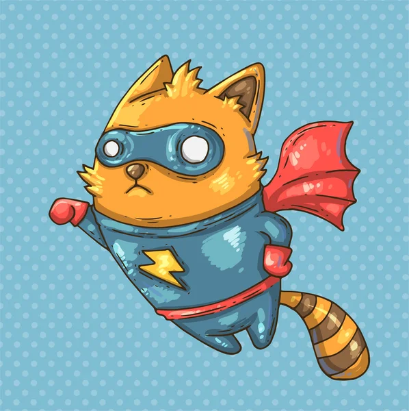 Super hrdina kočka — Stockový vektor